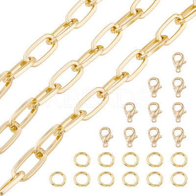 DIY Aluminium Paperclip Chains Bracelets/Necklaces Making Kit DIY-TA0012-91G-1