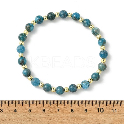 Natural Apatite & Synthetic Hematite Non-magnetic Beaded Stretch Bracelets for Women BJEW-JB13940-02-1