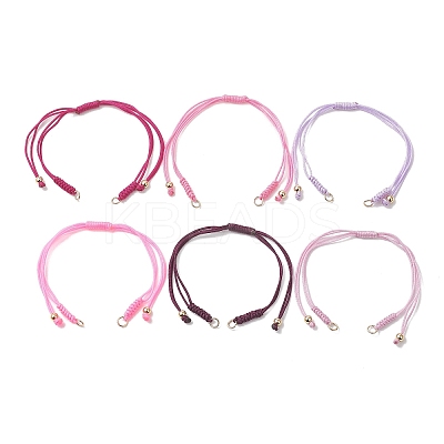 6Pcs 6 Colors Braided Nylon Cord Bracelet Making AJEW-JB01571-1