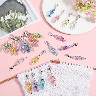 Acrylic Pendant Locking Stitch Markers HJEW-SC00081-1