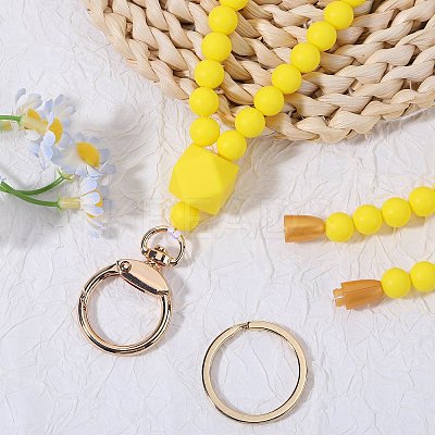 Silicone Beaded ID Card Neck Straps NJEW-SW00025-04-1