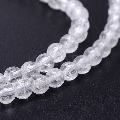Natural Quartz Crystal Round Beads Strands G-J303-01-10mm-1
