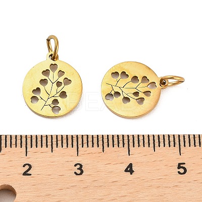 304 Stainless Steel Charms STAS-D050-07G-11-1