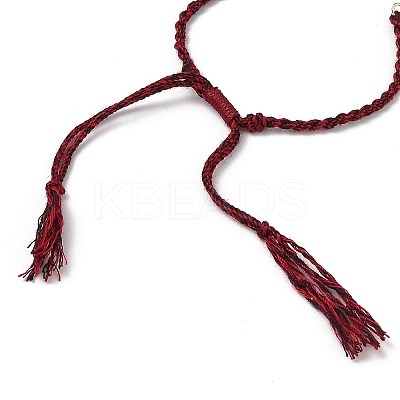 Braided Cotton Cord Bracelet Making MAK-L043-02G-20-1