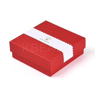 12Pcs 6 Colors Cardboard Jewelry Set Boxes CBOX-N015-05B-1