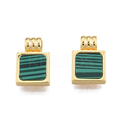 Synthetic Malachite Charms KK-A165-13G-1