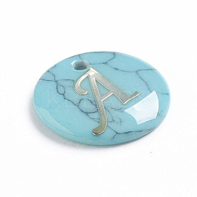 Synthetic Turquoise Charms G-L561-001A-1