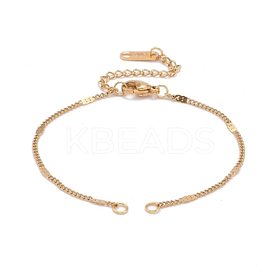 304 Stainless Steel Figaro Chain Bracelet Makings AJEW-JB00967-1