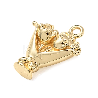 Valentine's Day Brass Charms KK-H294-04G-1