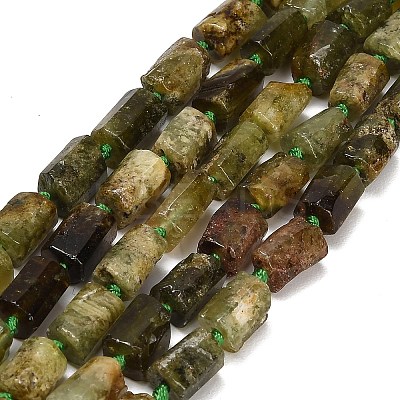 Natural Green Garnet Beads Strands GG-CBAA9B4-I01-1