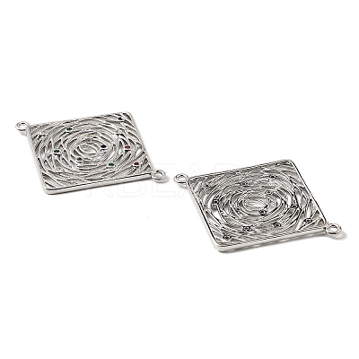 Brass Micro Pave Colorful Cubic Zirconia Hollow Connector Charms KK-K351-58A-P-1
