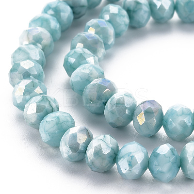 Opaque Baking Paint Glass Beads Strands EGLA-N006-010A-B05-1