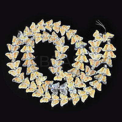 Electroplate Glass Beads Strands EGLA-N012-04C-1