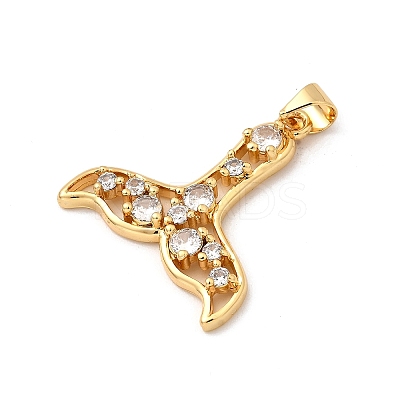 Brass Micro Pave Cubic Zirconia Pendants KK-I359-16G-03-1