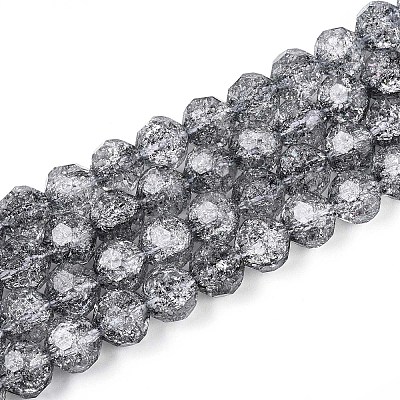 Transparent Crackle Glass Beads Strands X-GLAA-N053-8mm-02-1