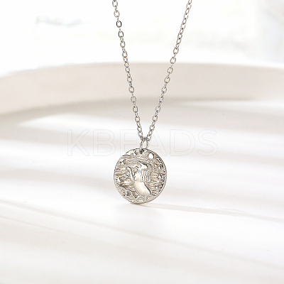 Elegant 304 Stainless Steel Lion Pendant Necklace for Women's Daily Wear OB1738-2-1