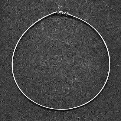 Non-Tarnish Casual Style 304 Stainless Steel Choker Necklaces X-STAS-O037-02P-1