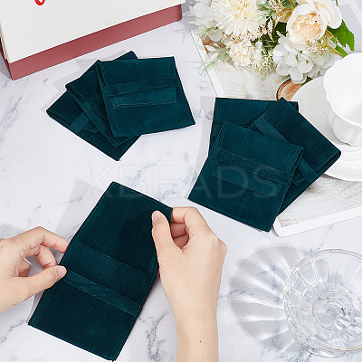 Velvet Jewelry Flap Pouches X-ABAG-WH0038-43D-1