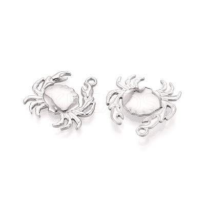 304 Stainless Steel Crab Pendants STAS-T069-35P-1
