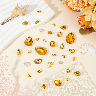 94Pcs 6 Style Glass Rhinestone Cabochons GLAA-FG0001-16A-1