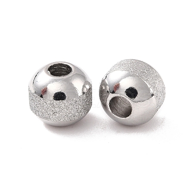 Non-Tarnish Textured 304 Stainless Steel Beads STAS-P306-01B-P-1