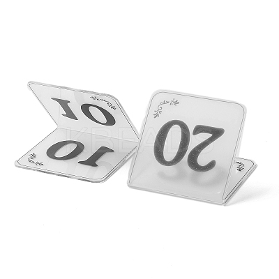 Acrylic Tent Table Number Sign AJEW-XCP0002-11-1