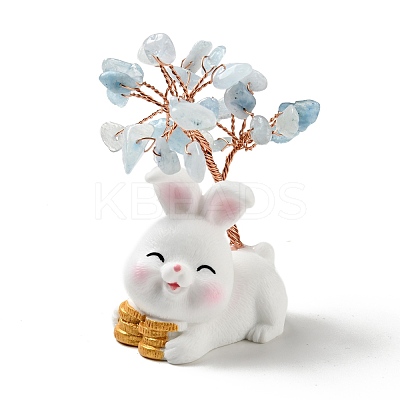 Natural Aquamarine Tree Display Decorations DJEW-E007-01RC-02-1