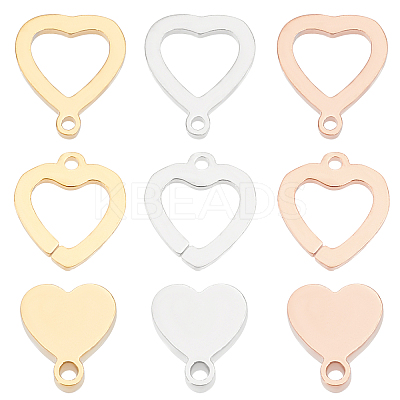 304 Stainless Steel Stamping Blank Tag Charms STAS-UN0014-04-1