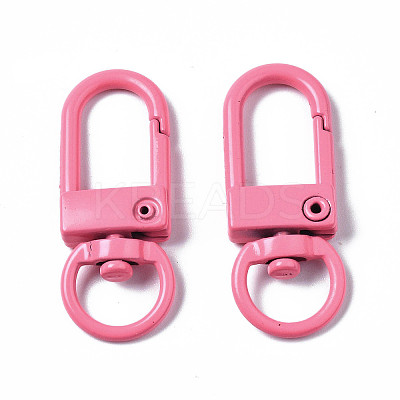Spray Painted Eco-Friendly Alloy Swivel Snap Hooks Clasps PALLOY-T080-02J-NR-1