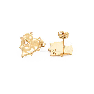 Ion Plating(IP) 304 Stainless Steel Stud Earring Findings STAS-N097-242LG-1