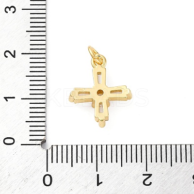 Brass Micro Pave Cubic Zirconia Pendants KK-S510-33G-01-1