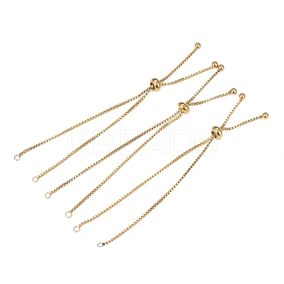 Adjustable 304 Stainless Steel Slider Bracelets Making STAS-T050-031G-1