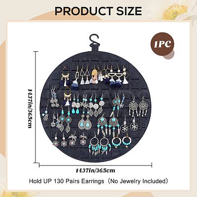 Polyester Wall-Mounted Jewelry Hanging Rolls AJEW-WH20002-23A-1