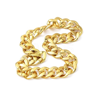 Unisex Thick CCB Plastic Cuban Link Chains Necklaces LS-NJEW-V006-02G-1