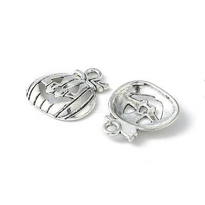 20Pcs Tibetan Style Halloween Pumpkin Jack-O'-Lantern Alloy Pendants TIBEP-YW0001-43AS-1