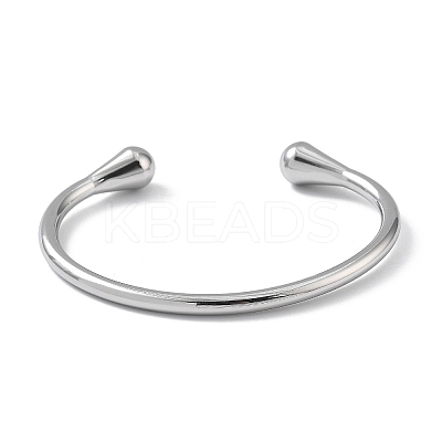 304 Stainless Steel Cuff Bangles for Women BJEW-Z078-12P-1