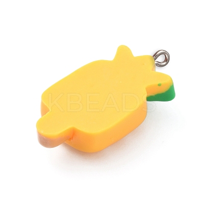 Opaque Resin Pendants RESI-TAC0009-38B-1