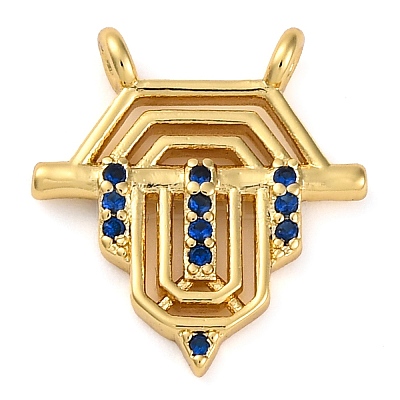 Brass Micro Pave Cubic Zirconia Pendants KK-K339-10A-03-1