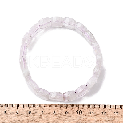 Oval Natural Amethyst Beads Stretch Bracelets for Women BJEW-Z149-03-1