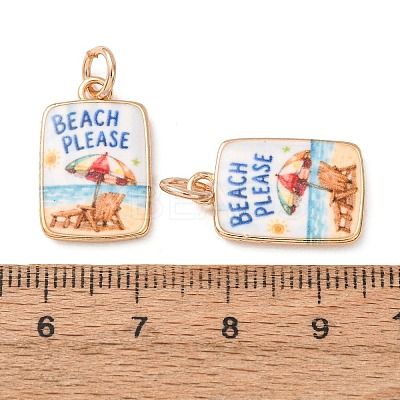 Printed Brass Pendants KK-CBA3895-01D-G-1
