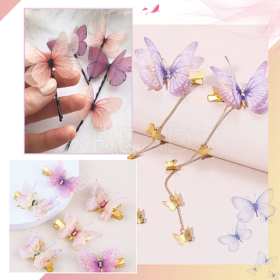 160Pcs 16 Style Polyester Fabric Wings Crafts Decoration DIY-SC0019-37-1