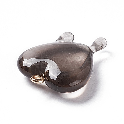 Transparent Resin Pendants RESI-F028-01B-1