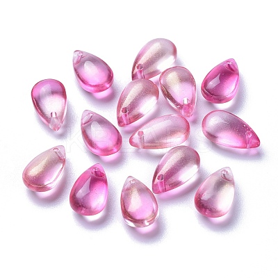 Transparent Glass Charms X-GLAA-O017-01B-1