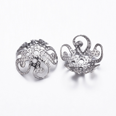 Non-Tarnish 304 Stainless Steel Beads Caps LS-X-STAS-P161-15-1