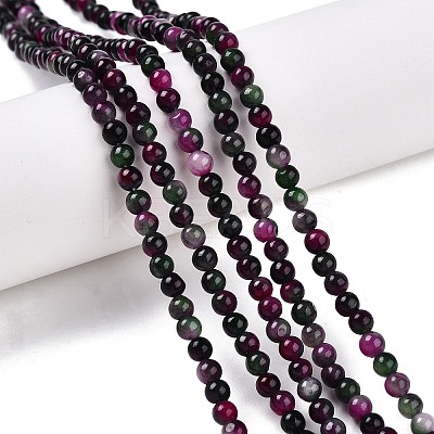 Dyed Natural White Jade Beads Strands G-T140-4mm-A01-1