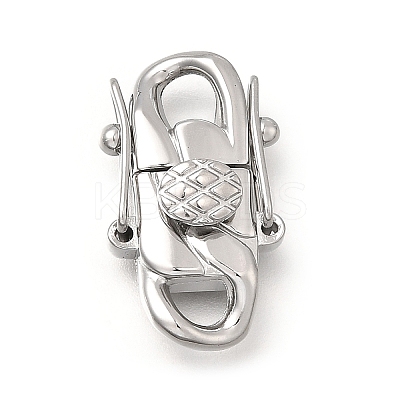 304 Stainless Steel Twister Clasps STAS-D382-05B-P-1