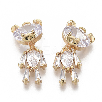 Brass Micro Pave Cubic Zirconia Pendants LS-KK-S354-152-NF-1