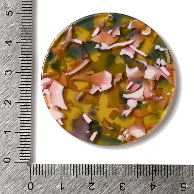 Transparent Christmas Themed Cellulose Acetate(Resin) Pendants OACR-L018-03E-1