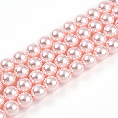 Baking Paint Pearlized Glass Pearl Bead Strands X-HY-N002-6mm-A10-1