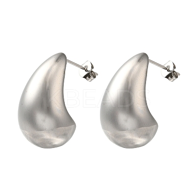 304 Stainless Steel Teardrop Stud Earrings for Wome EJEW-S237-01D-1